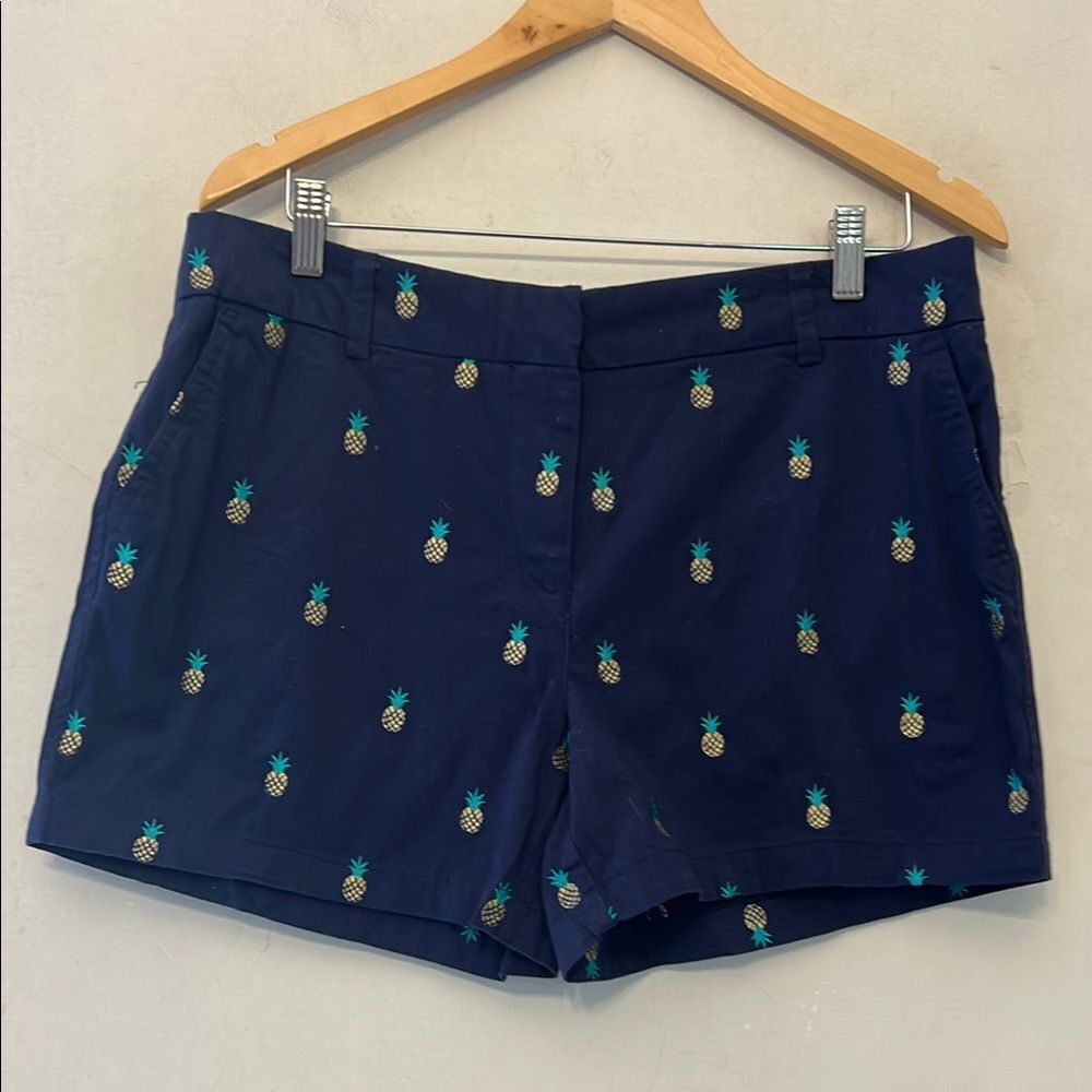 Cambridge Dry Goods navy blue pineapple shorts Size 12 EUC